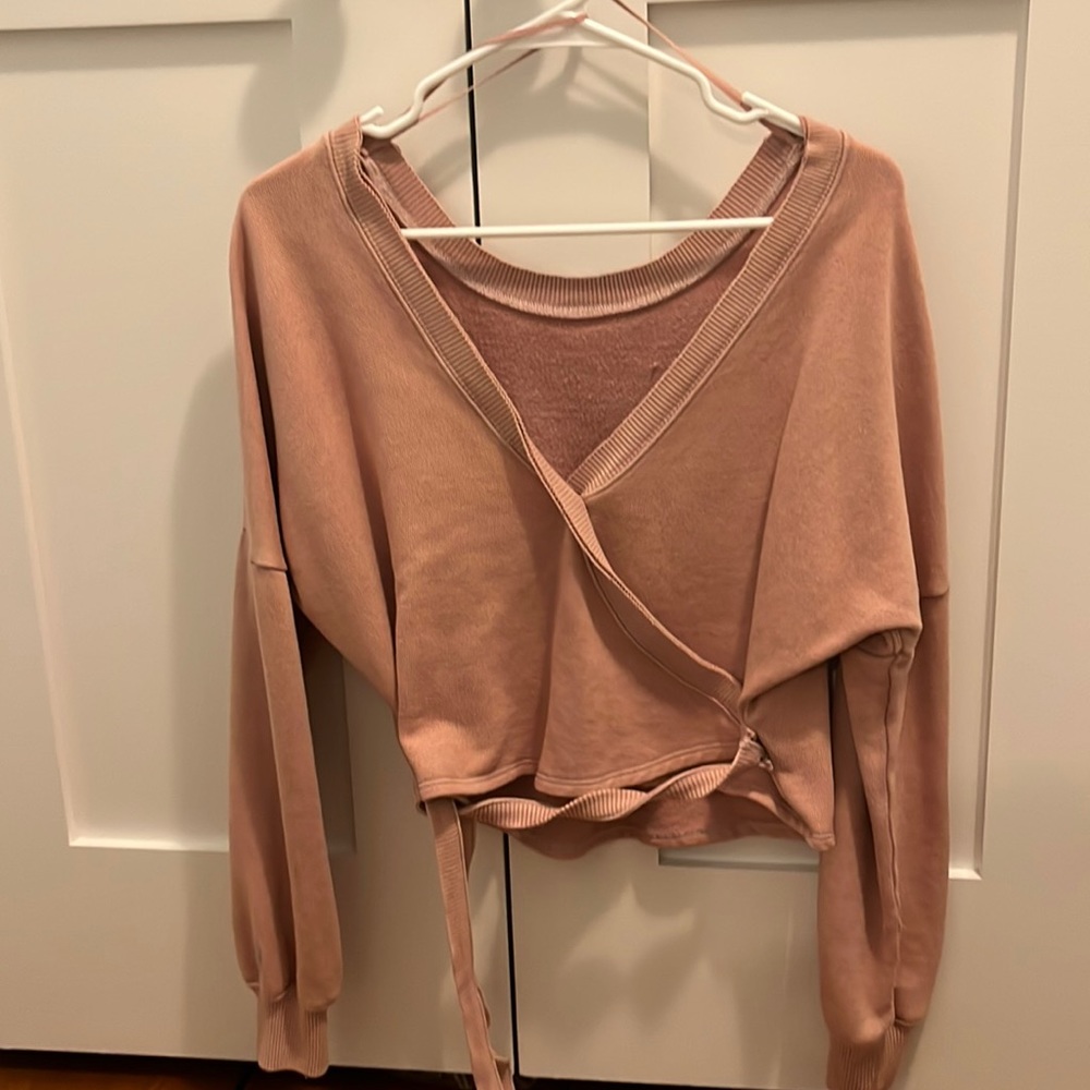 Free people movement wrap sweatshirt